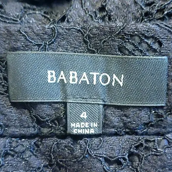 Aritzia Babaton Black Pencil Lace Overlay Skirt Midi Classic Party Formal Size 4 - Picture 13 of 16